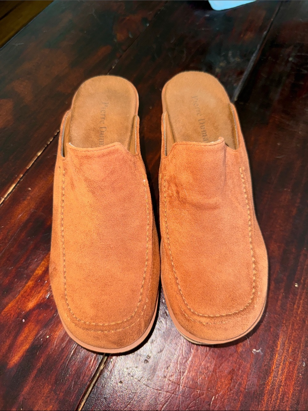 Pierre Dumas Women's Suede Mule - Orange/Tan